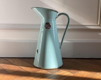 Large Antique French Enamelled Pansy & Rose Pitcher-jug Lavabo,shabby ...