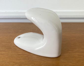 Vintage French antique porcelain wall hook