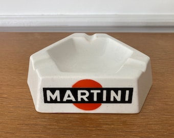 Advertising ashtray Martini Sarreguemines French earthenware Vintage Martini ashtray earthenware