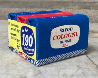 Boite savon DONGE lot de 3 ancien French vintage soap package