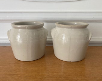 French gray varnished stoneware pots vintage gray sandstone pots