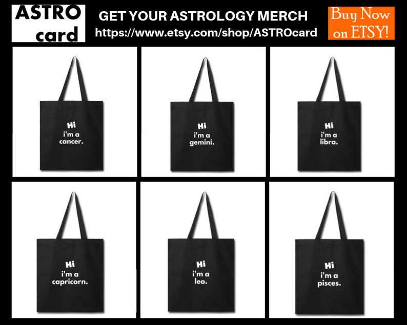 HI I/'m a Zodiac All 12 Zodiac Signs Black insert zodiac sign Zodiac Tote Bag Astrology SERIES Tote Bag Astrology Tote Bag