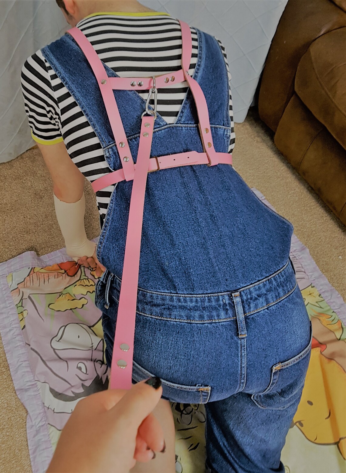 ADULT Baby Reins. Pink Leather PERSONALISED. Made to Measure. - Etsy