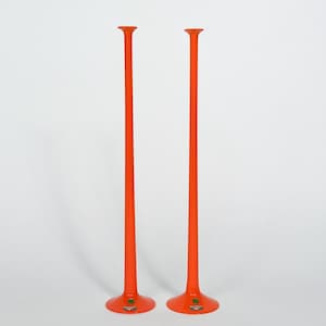 Pair of Vistosi Candle Holders Murano Glass Opaline Luciano Vistosi Italy 1960s