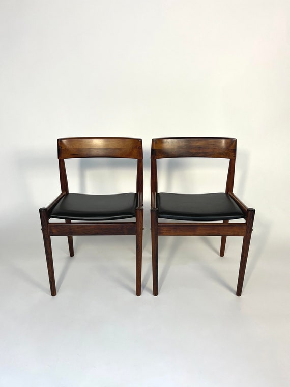 Pair of Grete Jalk Chairs P Jeppesen Denmark Rosewood