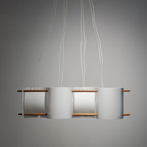 Rare Hans Bergström Pendant Lamp Ateljé Lyktan Sweden Model 189 1950s