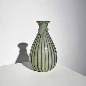 Paolo Venini Vase Murano Glass Zanfirico Canne Filigrana Italy 1950s