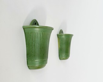 Pair of Arthur Percy Wall Vases Gefle Ceramics Sweden 1930s