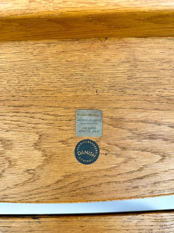 Set of Six Grete Jalk Chairs Oak Poul Jeppesen Denmark Plywood