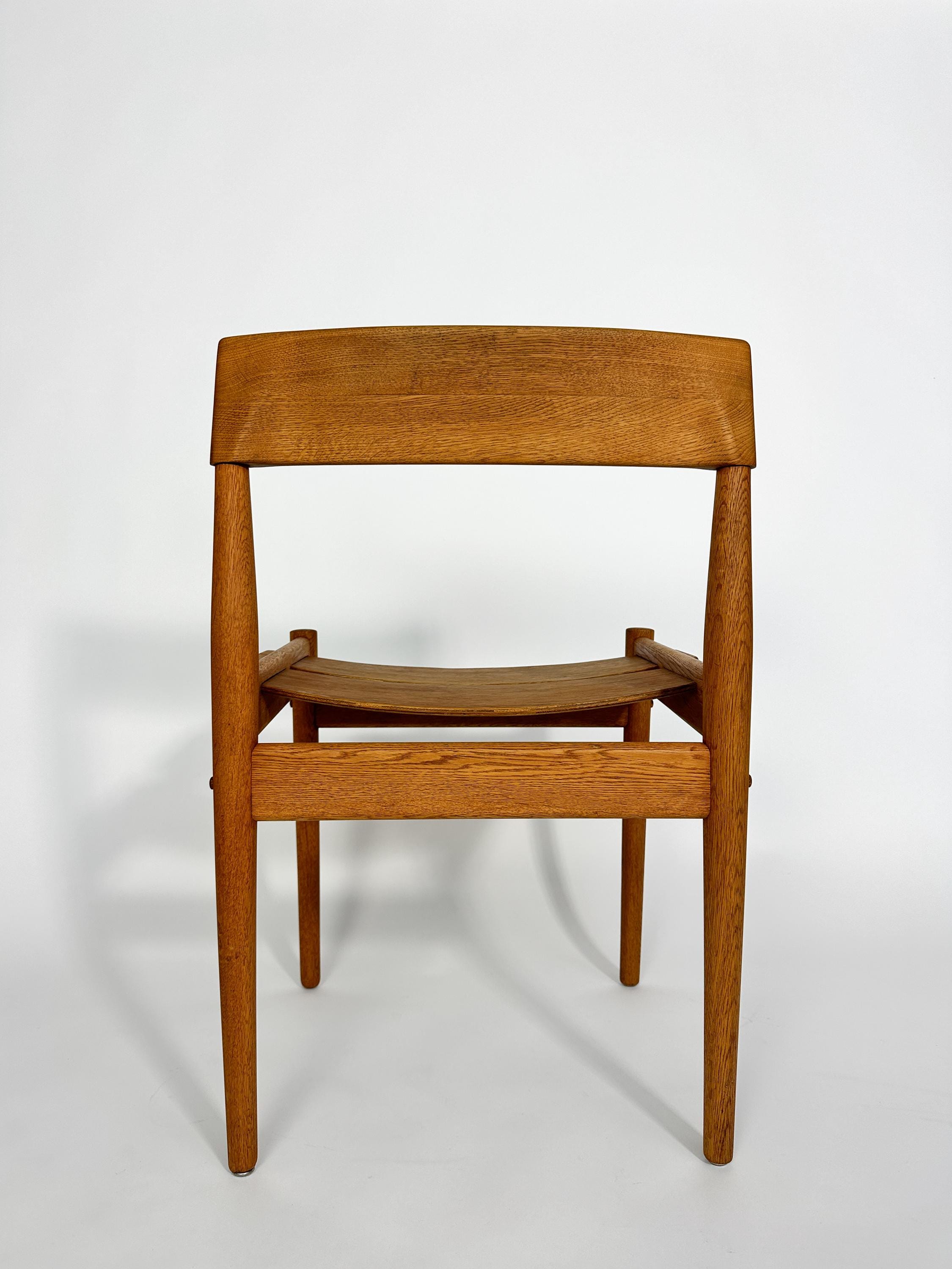 Grete Jalk グレーテ ヤルク P. Jeppesen DENMARK Set of Six Grete Jalk Chairs Oak Poul Jeppesen Denmark