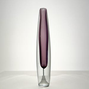 Vaso Asta Strömberg Sputnik Strömbergshyttan Svezia, anni &#39;50, vetro di cristallo della metà del secolo
