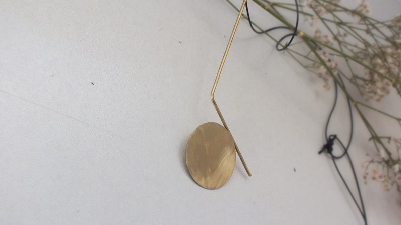 Bronze pendant Tano Handmade pendant Geometric pendant Minimal pendant Circle