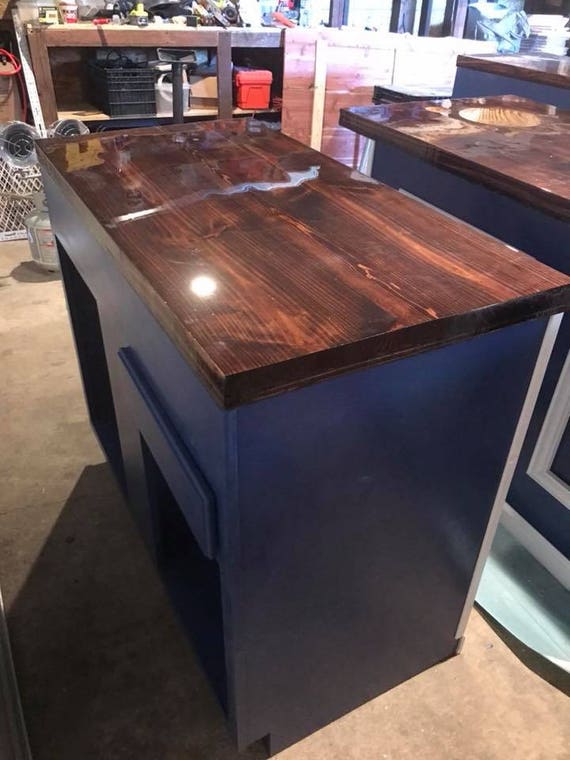 Counter Tops Stained Clear Coated Etsy