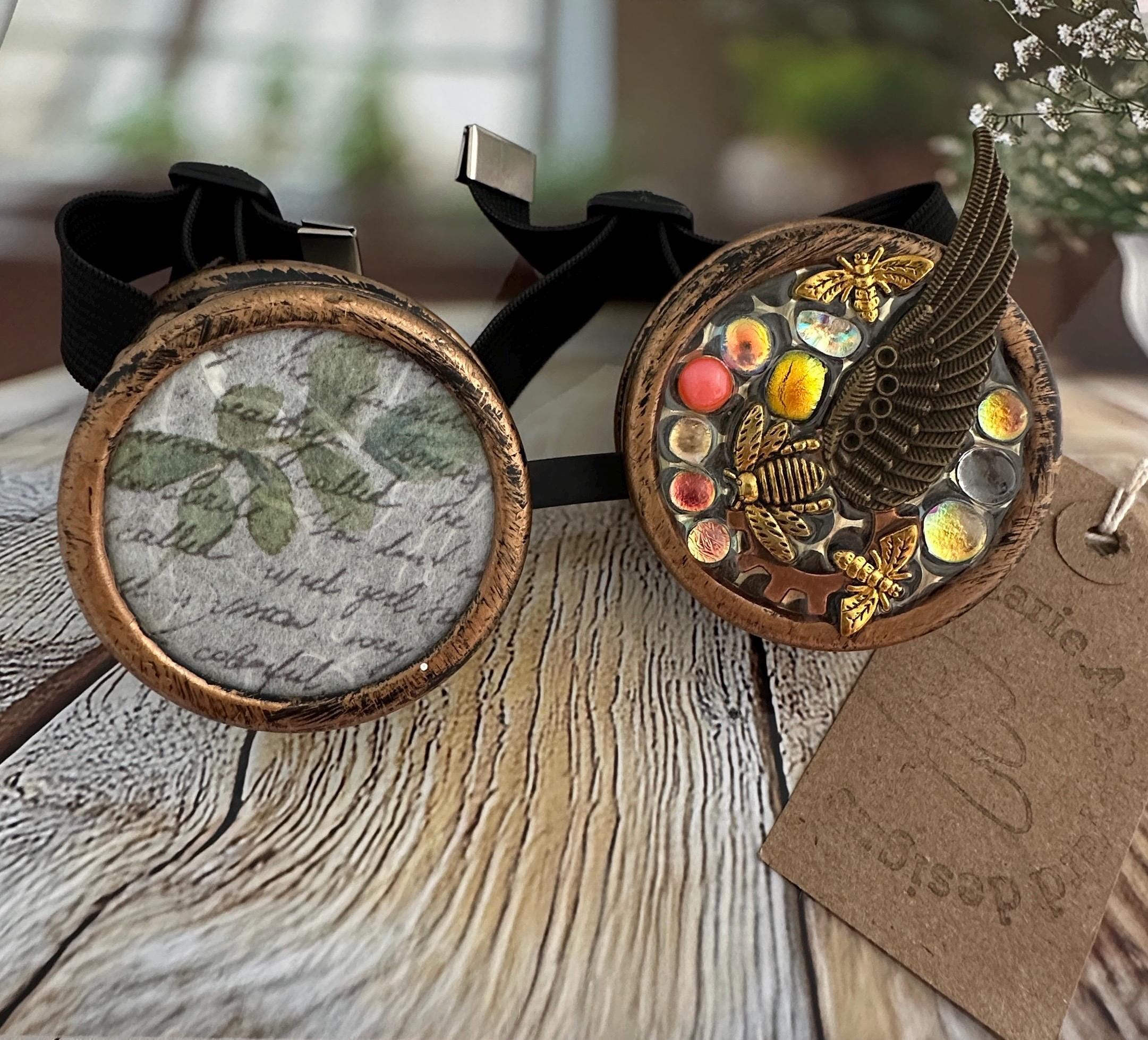 Steampunk Bee Goggles, Decorative Top Hat Costume Glasses
