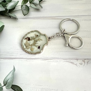 Scottish Sea Shell Resin Keyring: Ocean Rock Pool Key Fob