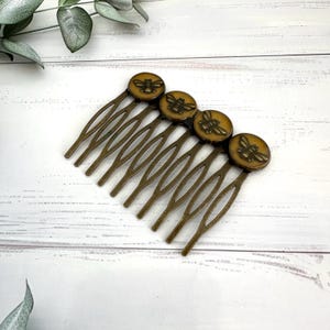Bumble bee hair comb, Decorative side comb, Hair clips for women in the UK,  Antique style hair slide, Mustard yellow hair grip