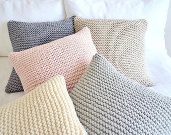 chunky knit pillow etsy