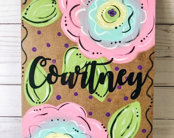 Handpainted Floral Clipboard | Personalized Teacher Gift