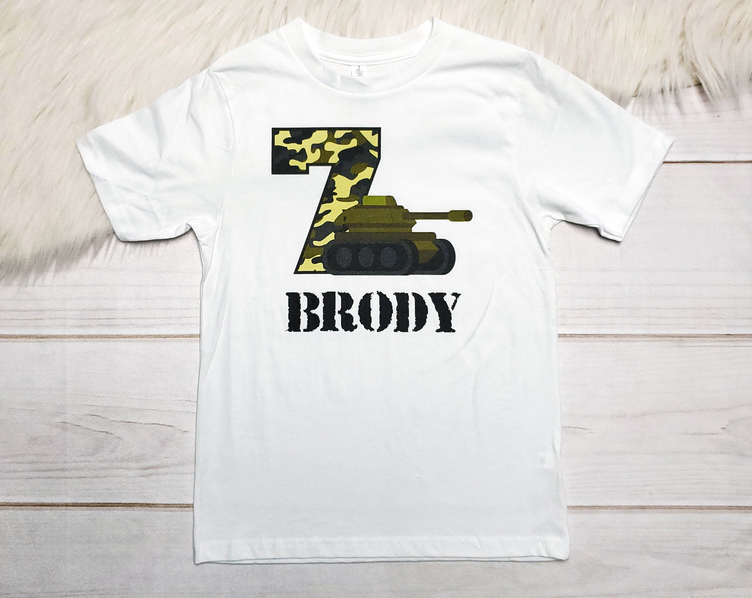 Army Tank Birthday Shirt - Army Birthday Party Supplies Decorations -…