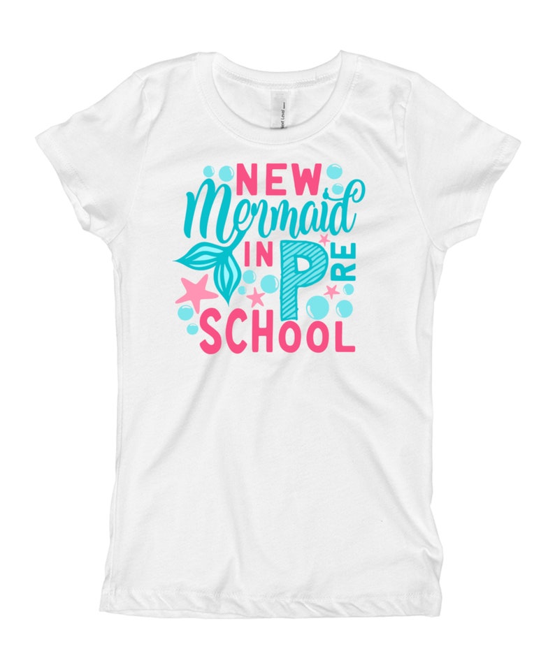 Pre School Shirt New Mermaid in Preschool shirt Kids First Day of School Shirt Personalized Girls Back to School Shirt