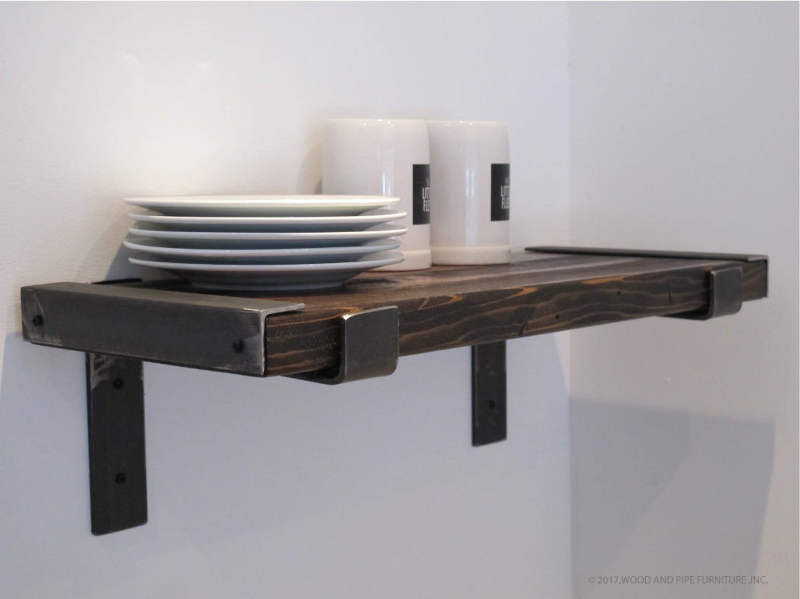 Industrial Kitchen Shelves modern industrial shelves Rustic Etsy