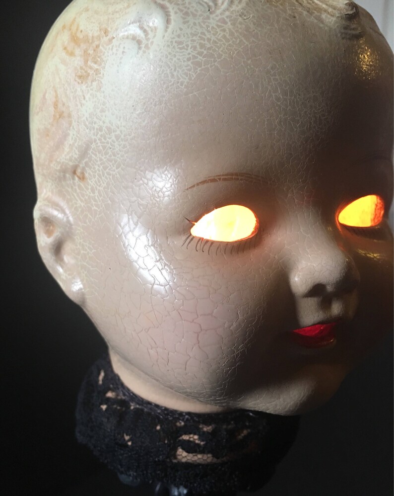 DOLL HEAD LAMP Doll Head Light Gothic Home Decor Goth Lamp Etsy
