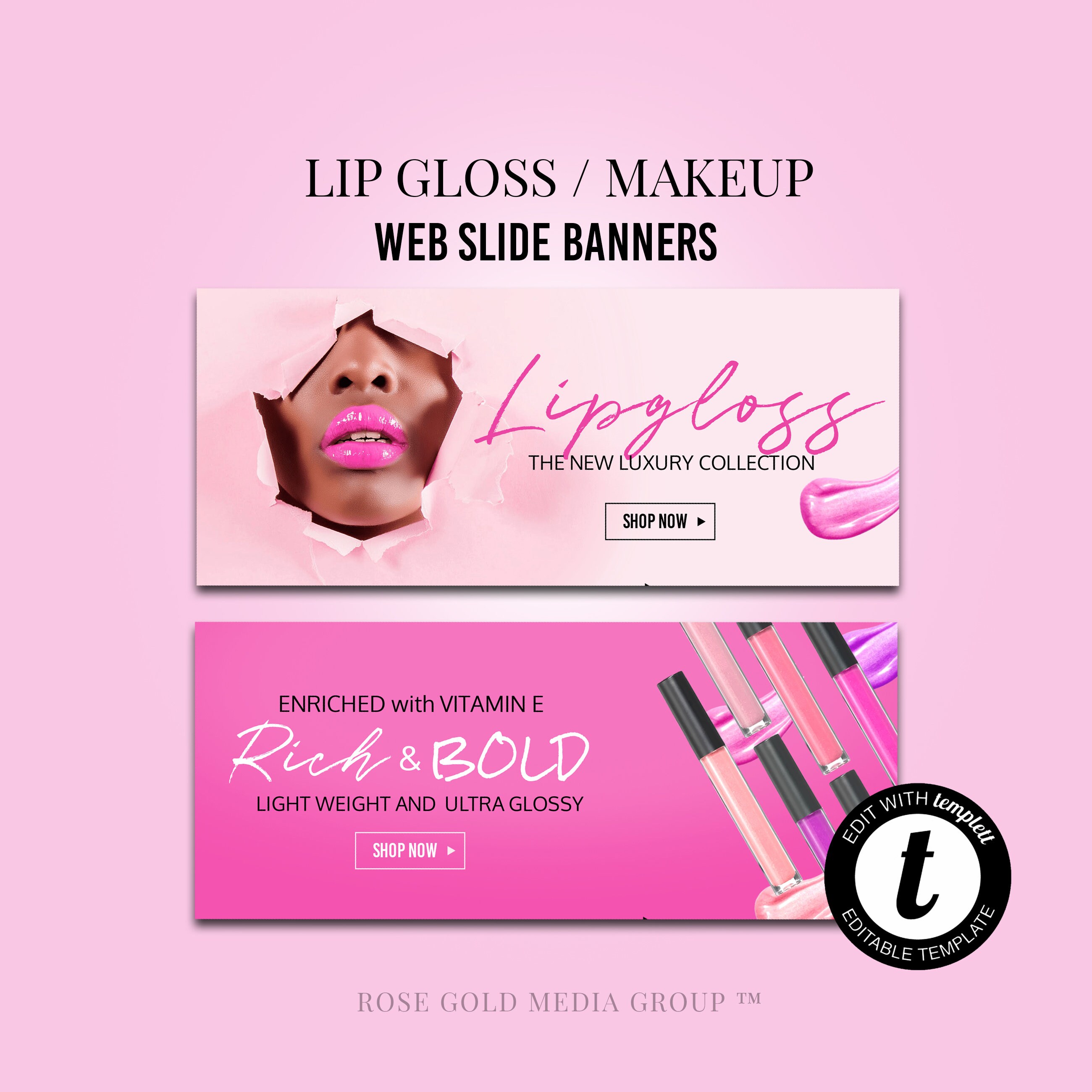 Lip Gloss  Banners Banners  Design Banners  Store Etsy