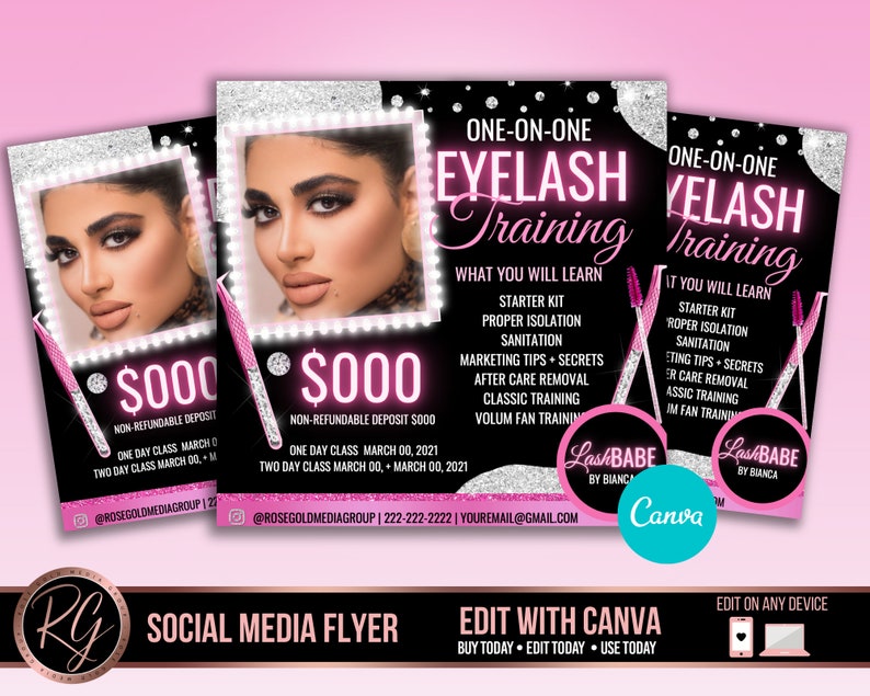 Lash Training Course Lash Class Lash Course Lash Flyer Etsy