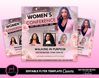 Editable Brunch Flyer, Networking Flyer, Women's Empowerment Flyer, Womens Conference Flyer, Event Flyer, Celebration Flyer