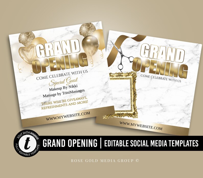 Grand Opening Flyer Check email to access Instagram Flyer YOU CAN NOT edit with your phone