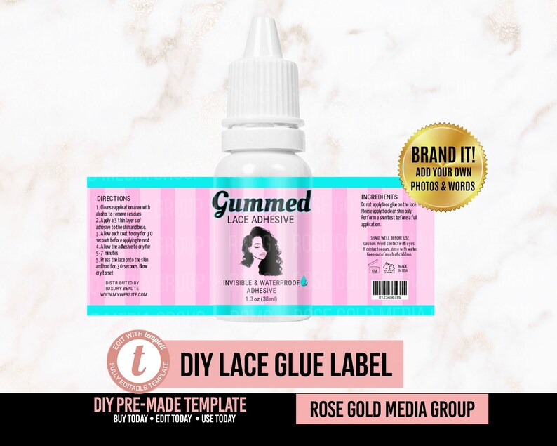 Lace Glue Label Wig Glue Label Lace Bond Glue Etsy