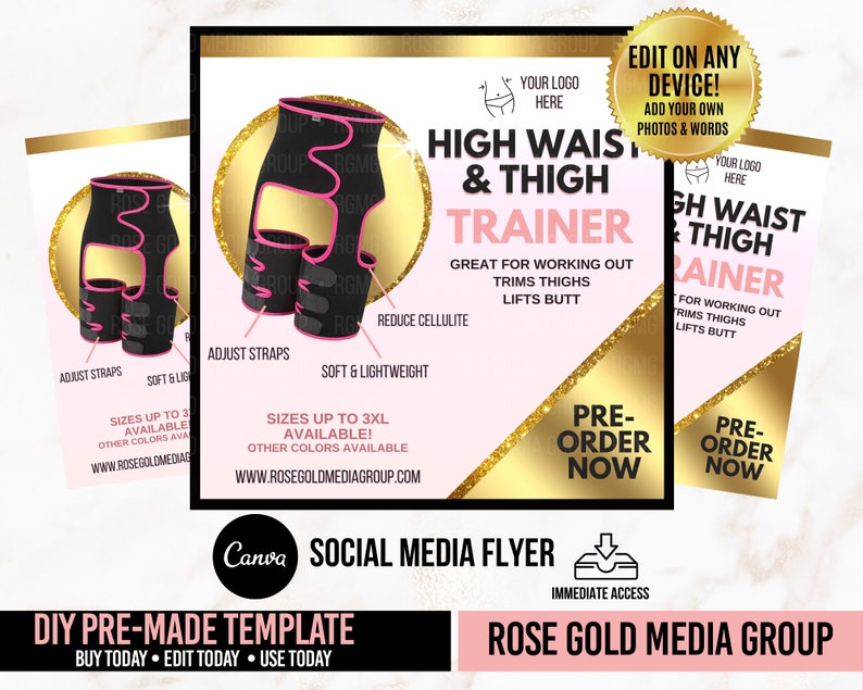 DIY Waist Trainer Flyer Waist training flyer Etsy