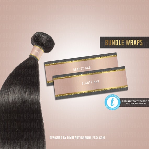 Diy Hair Bundle Wraps Gold Pink Grey Etsy