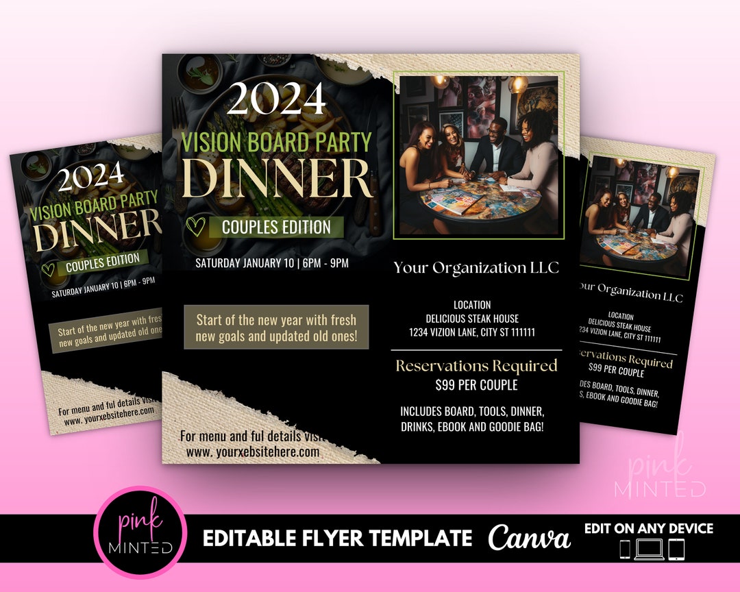 Vision Board Party Flyer Vision Flyer Manifesting Event Flyer Party Vision Board Party Flyer Vision Flyer Manifesting Event Flyer Party
