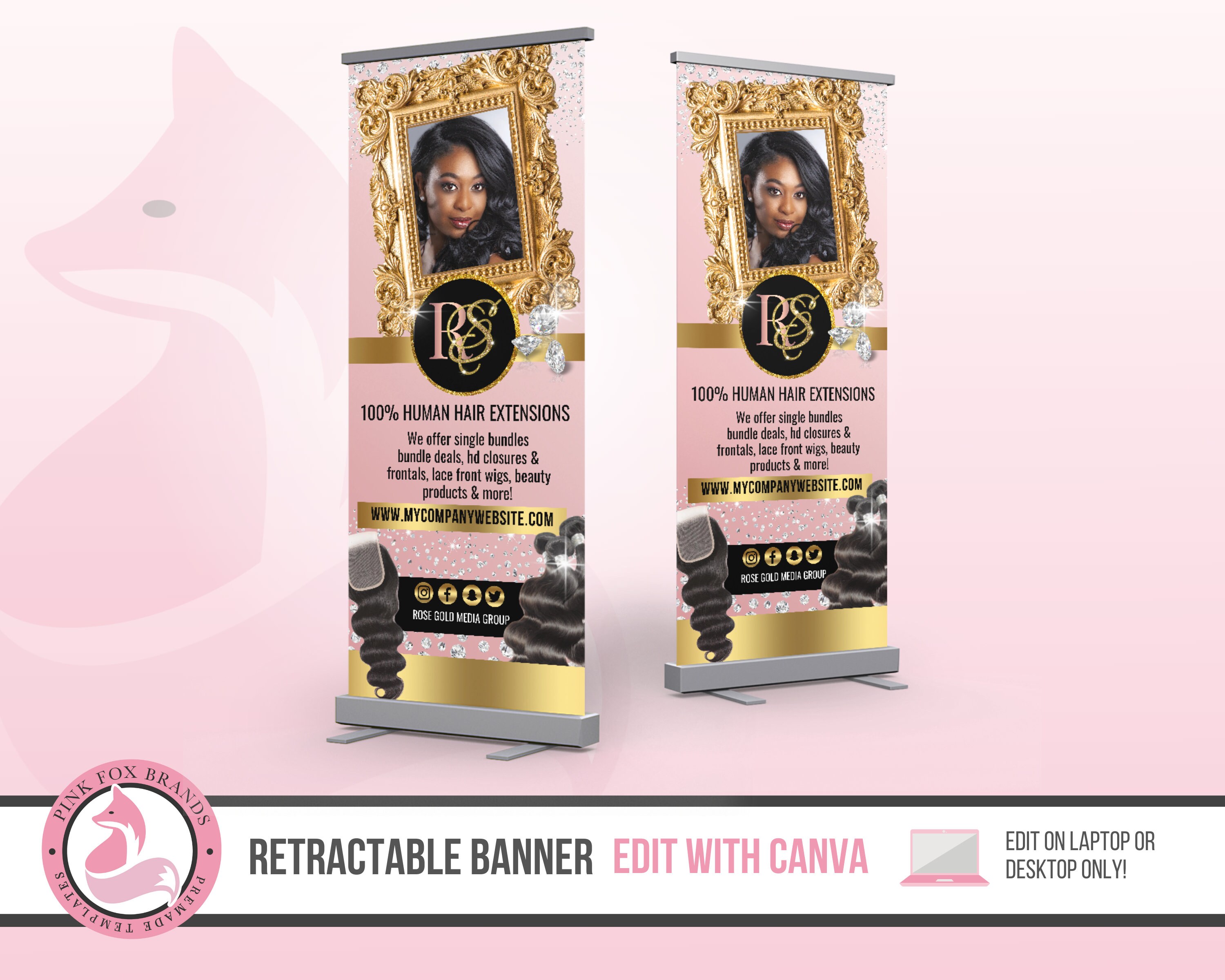 Retractable Banner Event Banner Hair Banner No Print - Etsy Norway