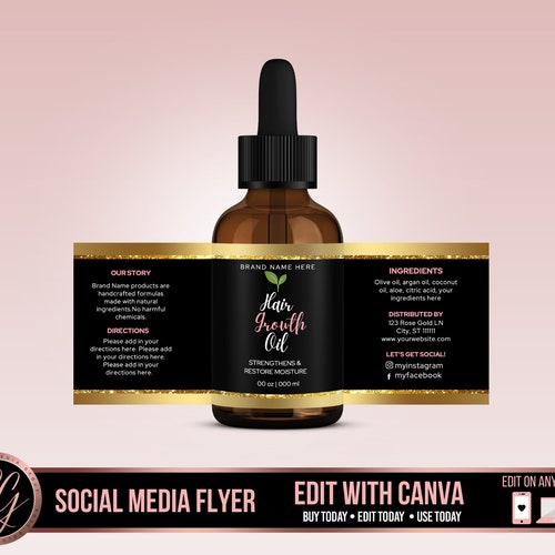 DIY Oil Bottle Label 5 Sizes Included Hair Oil Hair Growth - Etsy DIY Oil Bottle Label 5 Sizes Included Hair Oil Hair Growth - Etsy