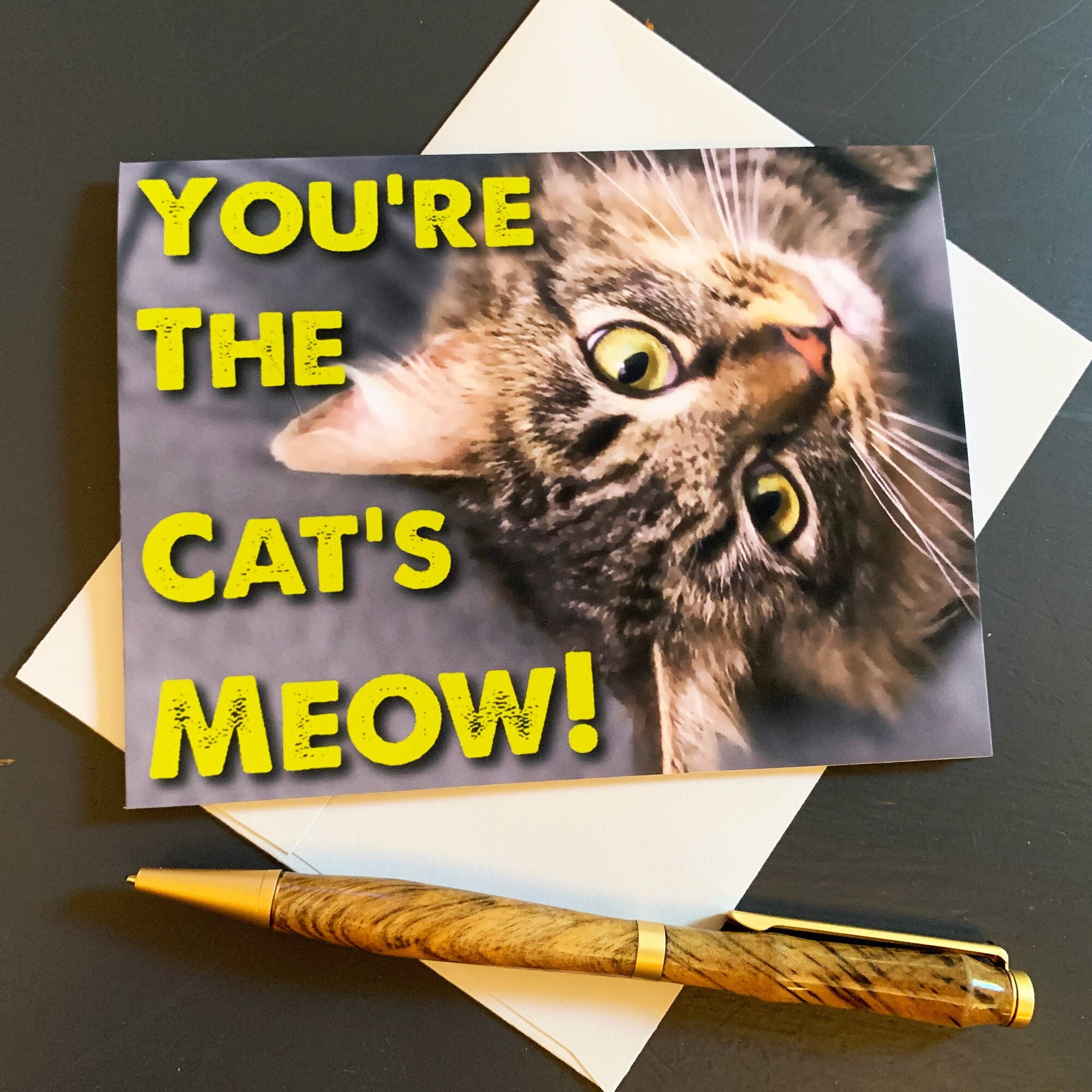 Cute Cat Get Well Thinking of You Card Note Card Greeting Card Etsy