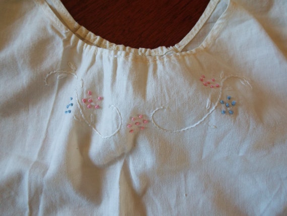 Vintage Little Girls Toddler Ivory Cotton Slip Ha… - image 3