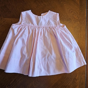 Vintage 1960&#39;s Pink White Gingham Baby or Toddlers Sun Dress Baby Sun Dresses Vintage Infant Dresses Baby Summer Dresses