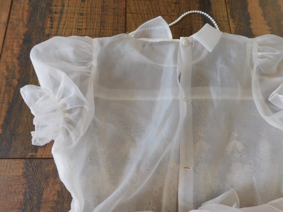 Girls Communion Dress Vintage 1960's 1970's Ivory… - image 10