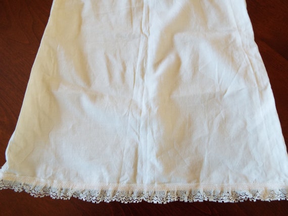 Vintage Little Girls Toddler Ivory Cotton Slip Ha… - image 6