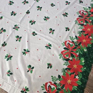 Banquet Christmas Tablecloth 1990's Rectangular Tablecloth