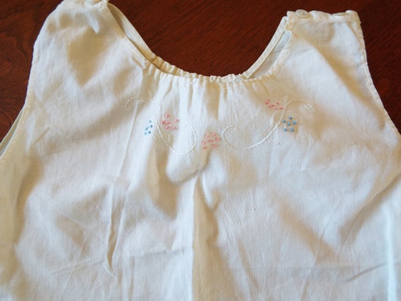 Vintage Little Girls Toddler Ivory Cotton Slip Ha… - image 2