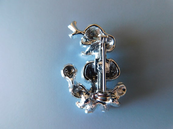 Vintage Silver French Poodle Brooch or Lapel Pin - image 3