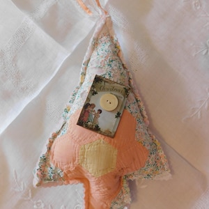 Quilted Christmas Tree Sachet Christmas Scented Pillows Miniature Pillows Scented Christmas Ornaments