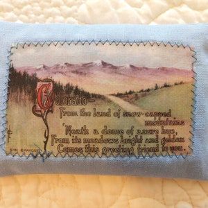 Hand Made Colorado Vintage Souvenir Style Rose Scented Sachet Rose Scented Sachets