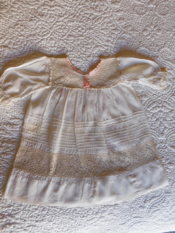 Antique Vintage Linen Toddlers Infants Baby's Dres