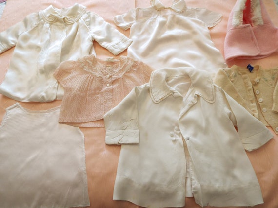 Vintage 1930's Baby Clothes Nightgowns Sweaters Ha