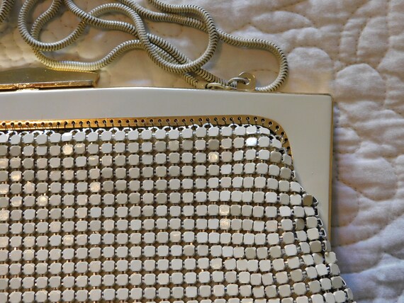 Vintage 1950's 1960's Beige Mesh Handbag Purse - image 4