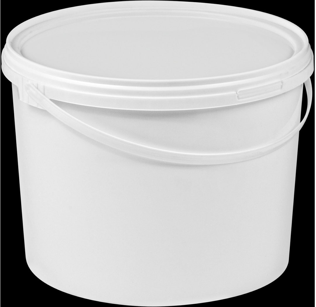 White Food Safe Bucket With Tamper Evident Lid 10L Etsy UK